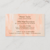 Carte De Visite Boho Chic Aquarelle Tribal Floral Vache Crâne (Dos)