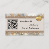 Carte De Visite Boho Chic Artisanat Moderne Fait À La Main (Devant)