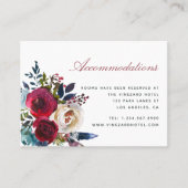 Carte De Visite Boho Chic Bourgogne et Mariage de automne d'automn (Devant)