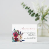 Carte De Visite Boho Chic Bourgogne et Mariage de automne d'automn (Debout devant)