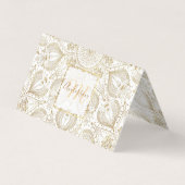 Carte De Visite Boho Chic design de mandala en or (Devant)