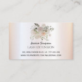 Carte De Visite Boho chic élégant aquarelle floral lashes (Dos)