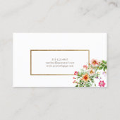Carte de visite Boho Chic Floral Event Planner (Dos)