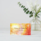 Carte De Visite Boho Chic Golden Yellow Grunge Abstract Art (Debout devant)