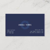 Carte De Visite Boho Chic Mandala bleu/bleu (Dos)