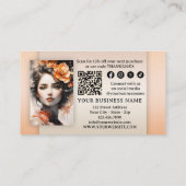 Carte De Visite Boho Chic Photo Merci pour votre commande (Dos)