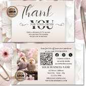 Carte De Visite Boho Chic QR Code Photo Merci Pour Votre Commande