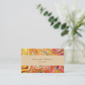 Carte De Visite Boho Chic Rainbow Gold Grunge Swirling Abstrait (Debout devant)