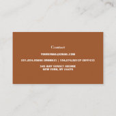 Carte De Visite Boho Chic Retro Floral (Dos)