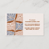 Carte De Visite Boho Chic Retro Floral (Dos)