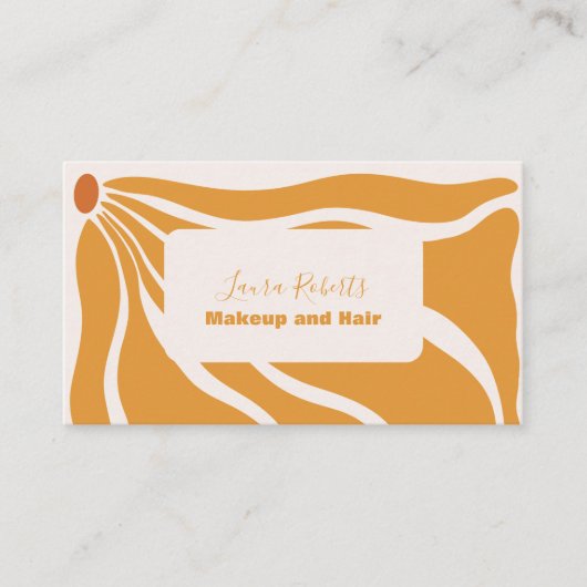 Carte De Visite Boho Chic Retro Floral (Devant)