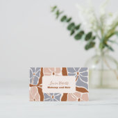 Carte De Visite Boho Chic Retro Floral (Debout devant)