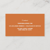 Carte De Visite Boho Chic Retro Floral (Dos)