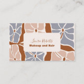 Carte De Visite Boho Chic Retro Floral (Devant)