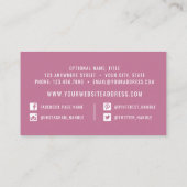 Carte De Visite Boho Chic Rustique Plumes Arrière Bohème (Dos)