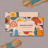 Carte De Visite Boho Colorful Motif Abstrait Colorful
