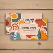 Carte De Visite Boho Colorful Motif Abstrait Colorful