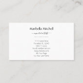 Carte De Visite Boho Crescent Lune Cristaux Plumes Fleurs Photo (Dos)