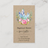 Carte De Visite Boho Crescent Lune Crystal Cluster Roses Rose rose (Devant)