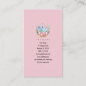 Carte De Visite Boho Crescent Lune Crystal Cluster Roses Rose rose (Dos)