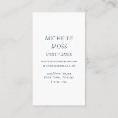 Carte De Visite Boho Daisies Colorful Botanical Navy Bleu (Dos)