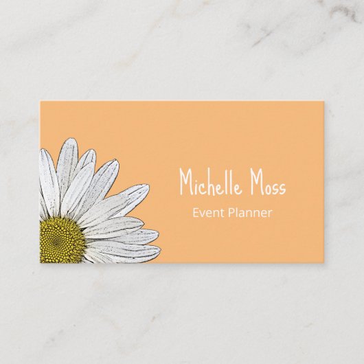 Carte De Visite Boho Daisy Botanical Whimsical (Devant)