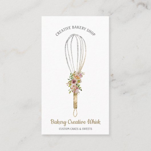 Carte De Visite Boho de pâtisserie du logo Cook Whisk (Devant)