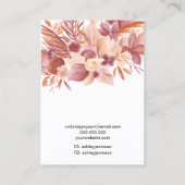 Carte De Visite Boho désert logo floral bijoux collier d'oreille (Dos)