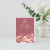 Carte De Visite Boho désert logo floral bijoux collier d'oreille b (Debout devant)