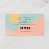 Carte De Visite Boho Desert Sunrise Mountains Bijoux artisanaux (Dos)