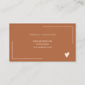 Carte De Visite Boho desert terracotta script commander merci (Dos)