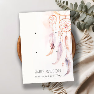 Carte De Visite Boho Dreamcatcher Aquarelle 2 Écran d'oreille