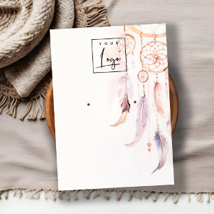 Carte De Visite Boho Dreamcatcher Aquarelle Écran Logo