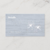 Carte De Visite BOHO Dusty Blue Driftwood Mason Jars Mariage (Devant)