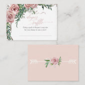 Carte De Visite Boho Dusty Blush Rose Diaper Enceinte (Devant / Derrière)