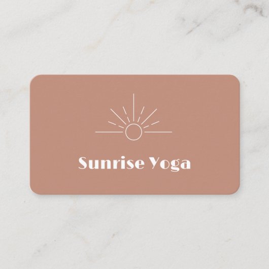 Carte De Visite Boho Earthy Modern Custom Logo (Devant)