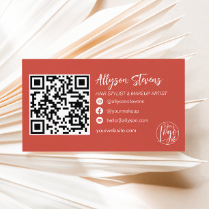 Carte De Visite Boho en terre cuite maquillage de cheveux photo lo