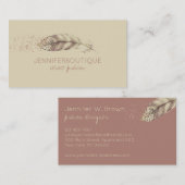 Carte De Visite Boho Fashion Gold Bird (Devant / Derrière)