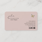 Carte De Visite Boho Fleur Moderne (Dos)