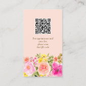 Carte De Visite Boho fleur sauvage jardin aquarelle maquillage che (Dos)