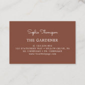 Carte De Visite Boho fleurs vintages florales (Dos)