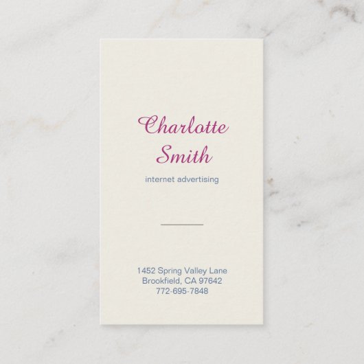 Carte De Visite Boho floral (Dos)