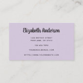 Carte De Visite Boho floral d'aquarelle botaniste (Dos)