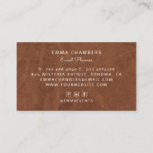 Carte De Visite Boho Floral Event Planner Navy Blue (Dos)