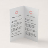 Carte De Visite Boho Floral Lip Produit Distributeur Conseils et a (Intérieur)