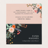 Carte De Visite Boho Floral Lip Produit Distributeur Conseils et a (Extérieur déplié)