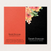 Carte De Visite Boho Floral Lip Produit Distributeur Conseils et a (Extérieur déplié)