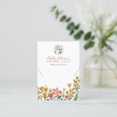 Carte De Visite Boho floral logo bijoux oreille collier Qr code (Debout devant)