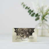 Carte De Visite Boho Floral Mandala Chic Yoga Instructeur Gold (Debout devant)