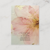 Carte De Visite Boho Floral rose bijoux artisanal Écran d'oreille (Dos)